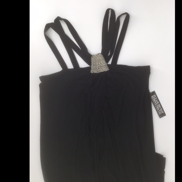 New York & Co. Small Black Beaded Front Maxi Dress - Picture 4 of 8